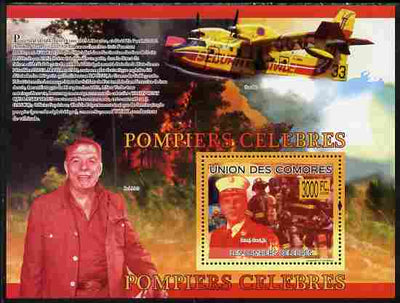 Comoro Islands 2009 Fire Fighters perf souvenir sheet unmounted mint, Michel BL 495