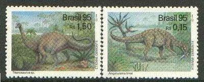 Brazil 1995 Palaeontology Society (Dinosaurs) set of 2 unmounted mint SG 2710-11*
