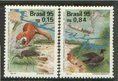 Brazil 1995 Lubrapex '95 Stamp Exhibition (Fauna) set of 2 unmounted mint SG 2722-23*