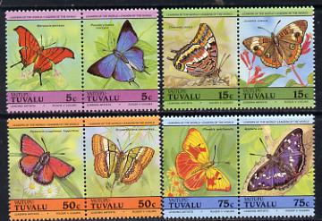 Tuvalu - Vaitupu 1985 Butterflies (Leaders of the World) set of 8 unmounted mint