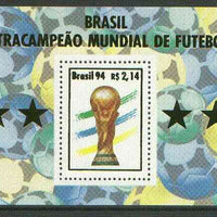 Brazil 1994 World Cup Football perf m/sheet 2r14 unmounted mint