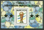 Brazil 1994 World Cup Football perf m/sheet 2r14 unmounted mint
