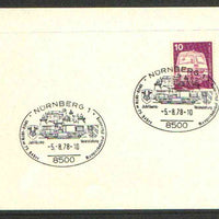 Germany - West 1978 unaddressed card with fine strike of Nürnberg 1 (8500) illustrated Railway cancel