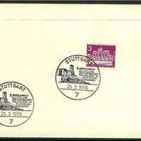 Germany - West 1966 unaddressed card with fine strike of Stuttgart (7) illustrated Railway cancel