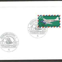 Germany - West 1969 unaddressed card with fine strike of Düsseldorf 1 (4) illustrated Railway cancel