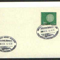 Germany - West 1970 unaddressed card with fine strike of Bruchhausen Uicsen Asendorf illustrated Railway cancel
