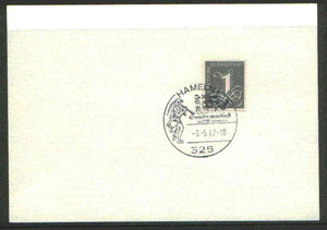 Germany - West 1967 unaddressed card with fine strike of Hamelin 1 illustrated 'Pied Piper' cancel