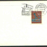 Germany - West 1972 unaddressed card with fine strike of Schwangau (8959) illustrated Cable Car cancel