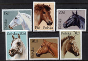Poland 1989 Horses set of 6 unmounted mint, SG 3203-08
