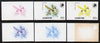 Lesotho 1984 Butterflies Meadow White 60s value x 6 imperf progressive proofs comprising various individual or combination composites