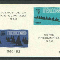 Mexico 1968 Olympic Games (4th Issue - Air) imperf m/sheet showing Yachting & Rowing unmounted mint, SG MS 1169a