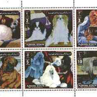 Ajman 2000 Dogs #02 perf sheetlet containing set of 6 values unmounted mint