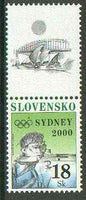 Czech Republic 2000 Sydney Olympics 18k Rifle Shooting unmounted mint se-tenant with label