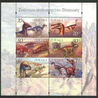 Poland 2000 Dinosaurs perf sheetlet containing set of 6 values unmounted mint