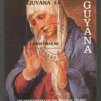 Guyana 1988 Christmas perf m/sheet (Virgin by Tiziano) cto used