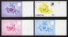 Lesotho 1984 Butterflies Suffused Acraea 10s value x 4 imperf progressive proofs comprising various individual or combination composites