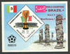 Yemen - Royalist 1970 World Cup Football 24b value (diamond shaped) imperf m/sheet unmounted mint opt'd 'Brazil World Champions' in red