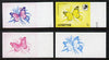 Lesotho 1984 Butterflies African Monarch 1s value x 4 imperf progressive proofs comprising various individual or combination composites unmounted mint