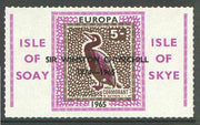 Isle of Soay 1965 Churchill overprint on Europa (Cormorant) 5s value unmounted mint
