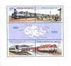 Czech Republic 2000 Railway Centenary m/sheet containing set of 2 plus 3 labels unmounted mint