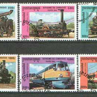 Cambodia 2000 Railways set of 6 fine cto used*