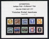 Exhibition souvenir sheet for 1973 Liverpool Antique Fair showing various early USA stamps (10) unmounted mint