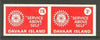 Davaar Island 1965 Rotary Clubs se-tenant imperf set of 2 (1s6d & 3s red) unmounted mint