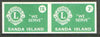 Sanda Island 1965 Lions International se-tenant imperf set of 2 (1s6d & 3s green) unmounted mint