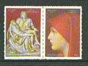 Davaar Island 1972 Belgica Stamp Exhibition rouletted se-tenant pair (5p & 15p) unmounted mint