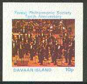 Davaar Island 1973 Tenth Anniversary of Forest Philharmonic Orchestra 10p imperf m/sheet unmounted mint