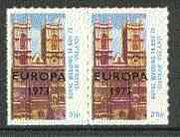 Davaar Island 1973 Royal Wedding rouletted se-tenant set of 2 (3.5p & 25p Westminster Abbey) opt'd EUROPA 1973 unmounted mint