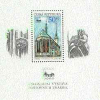 Czech Republic 2000 BRNO 2000 Stamp Exhibition m/sheet showing Church of St James (with famous naked man) unmounted mint