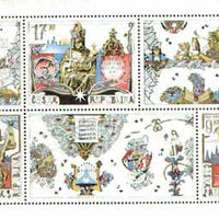 Czech Republic 2000 Prague - City of Culture sheetlet containing 3 stamps & 3 labels unmounted mint