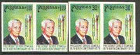 Philippines 1978 Sergio Osmena Birth Centenary set of 2 in imperf pairs on gummed wmk'd paper (from the single imperf archive sheets) as SG 1470-71 (sl discolouration on reverse)