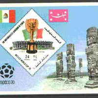 Yemen - Royalist 1970 World Cup Football 24b value (diamond shaped) imperf m/sheet unmounted mint