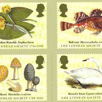 Great Britain 1988 Bicentenary of Linnean Society set of 4 PHQ cards unused and pristine
