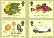 Great Britain 1988 Bicentenary of Linnean Society set of 4 PHQ cards unused and pristine