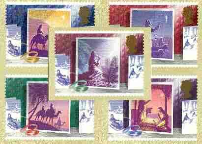 Great Britain 1988 Christmas - Christmas Cards set of 5 PHQ cards unused and pristine