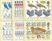 Great Britain 1977 Christmas - Twelve Days of Christmas set of 6 PHQ cards unused and pristine