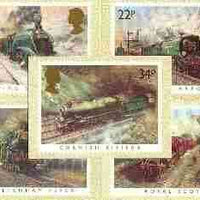 Great Britain 1985 Famous Trains set of 5 PHQ cards unused and pristine