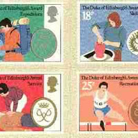 Great Britain 1981 Duke of Edinburgh Award Scheme set of 4 PHQ cards unused and pristine