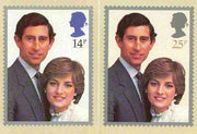 Great Britain 1981 Royal Wedding set of 2 PHQ cards unused and pristine