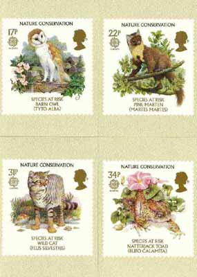 Great Britain 1986 Europa - Nature Conservation set of 4 PHQ cards unused and pristine