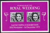 Exhibition souvenir sheet for 1973 Olympia Exhibition showing Great Britain Royal Wedding pair unmounted mint