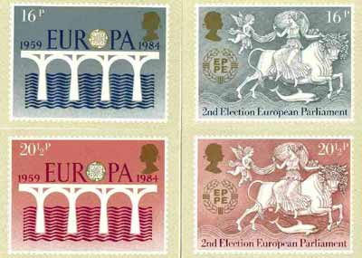 Great Britain 1984 Europa - 25th Anniversary of CEPT set of 4 PHQ cards unused and pristine