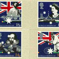 Great Britain 1988 Bicentenary of Australian Settlement set of 4 PHQ cards unused and pristine