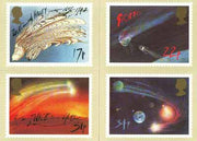 Great Britain 1986 Halley's Comet set of 4 PHQ cards unused and pristine