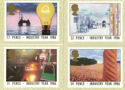 Great Britain 1986 Industry Year set of 4 PHQ cards unused and pristine