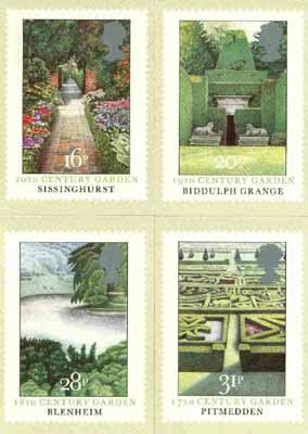 Great Britain 1983 British Gardens set of 4 PHQ cards unused and pristine