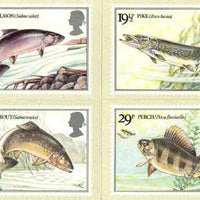 Great Britain 1983 British River Fishes set of 4 PHQ cards unused and pristine